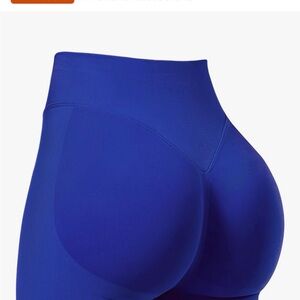 High-Waisted Blue Seamless Leggings